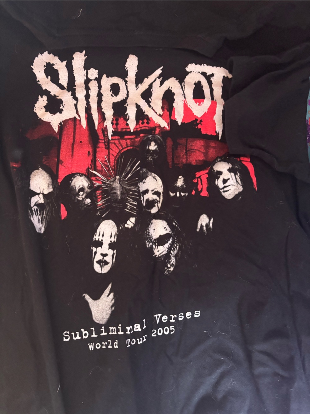 Kids' Black and Red Graphic Band Tee